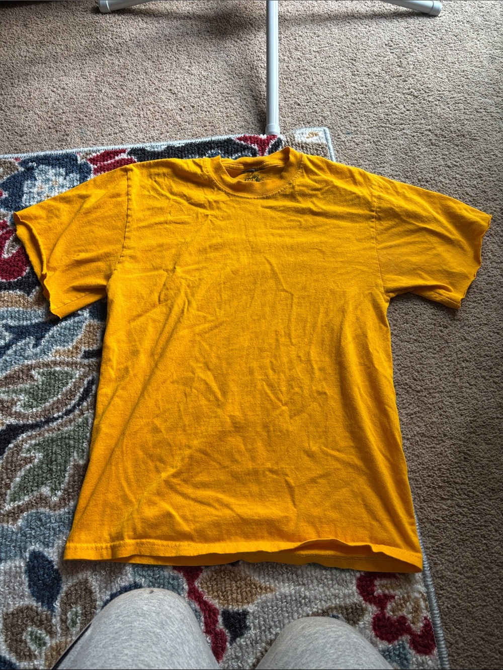 Men's Short Sleeve Crew Tee in Mustard Yellow